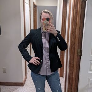 Black Ralph Lauren blazer with silver buttons